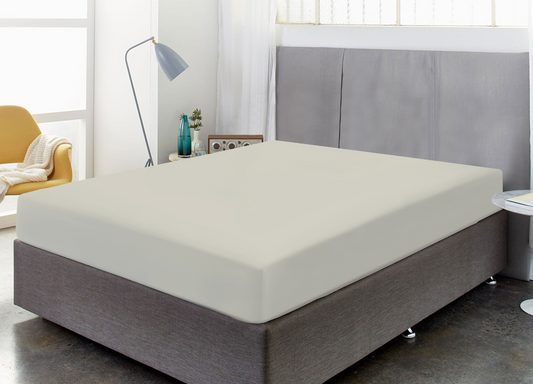 Microfiber Fitted Bedsheet Silver Gray - Double