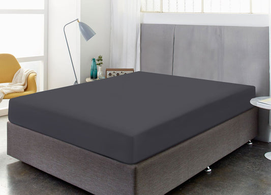 Microfiber Fitted Bedsheet Gray - King