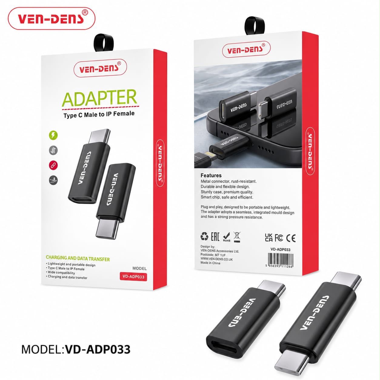 ADAPTER (Type-C male to iP female)