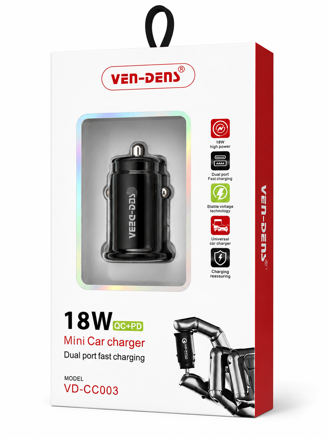 Mini car charger 18w (Dual port fast charging)