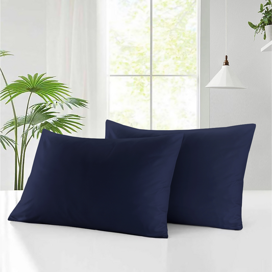 Microfiber Pillowcase Navy - Pack of 2