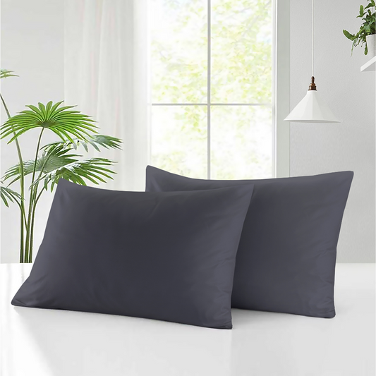 Microfiber Pillowcase Grey - Pack of 2