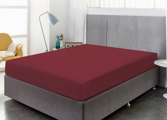 Microfiber Fitted Bedsheet Maroon - Single