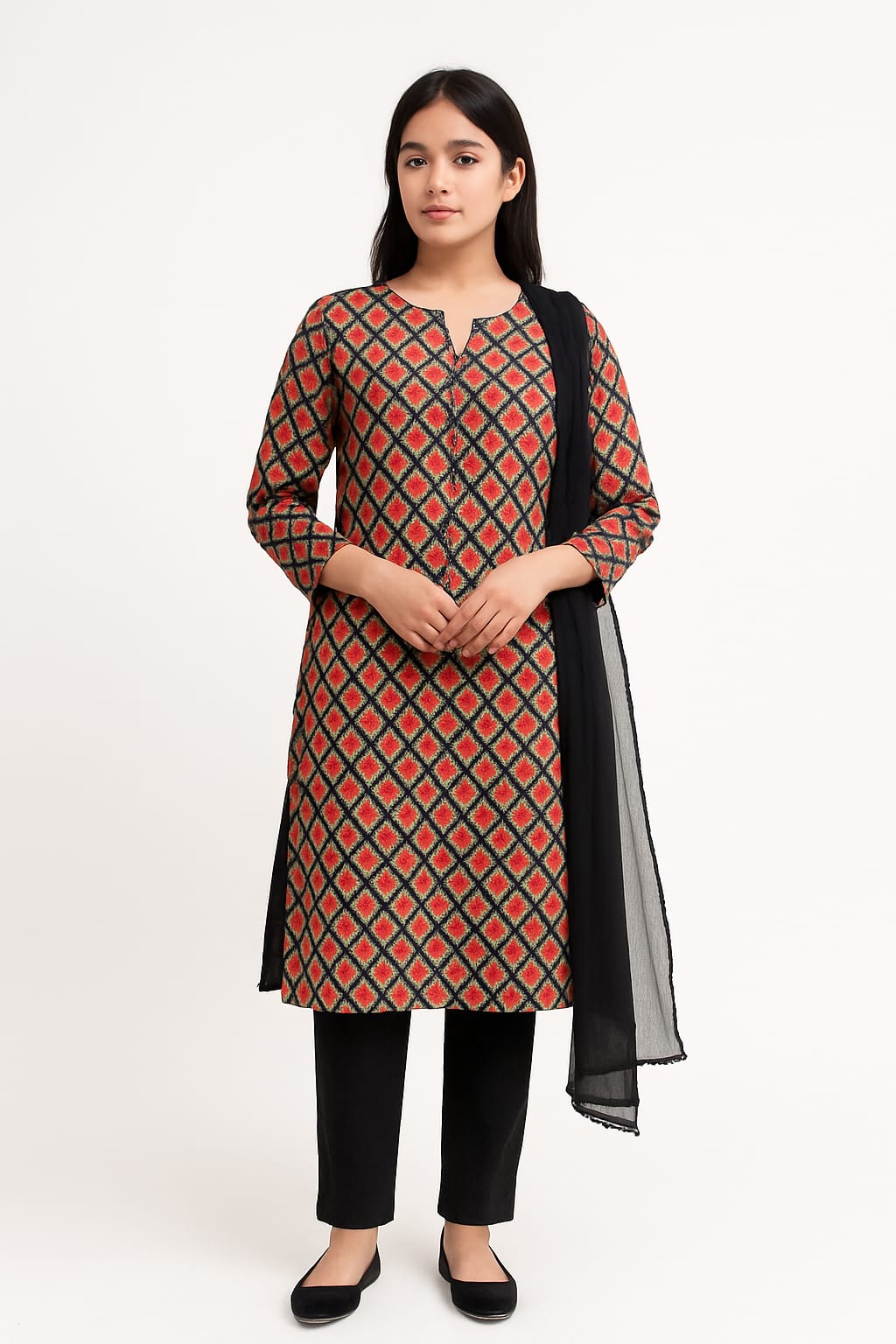 Raya Midnight Bloom Lawn - 3 Peice Set